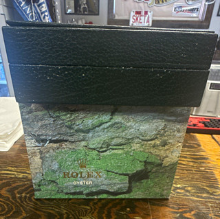 Rolex Oyster Storage Box Set Green Outer Box Black Wood/Leather Case 1 3