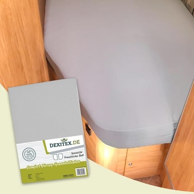 Spannbettlaken Wohnmobil 130-160x200 Französische Bettwäsche - Jersey Baumwolle
