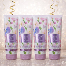 Bath & Body Works - Sweet Pea Body Cream 8 oz [4 Pack]