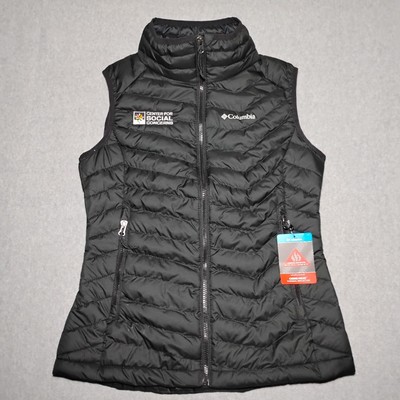 Columbia Powder Lite Puffer Vest  Large Omni-Heat ''Center For Social Concerns''