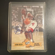 Press Pass 1996 Jason Sasser Autographed Rookie Basketball Card Insert
