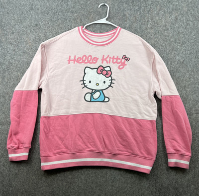 Sanrio Hello Kitty Women's Long Sleeve Sweatshirt Size XL Light Pink/Pink