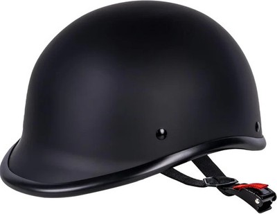 DOT Approved Half Shell Motorcycle Helmet Hawk Style Matte Black open Size M