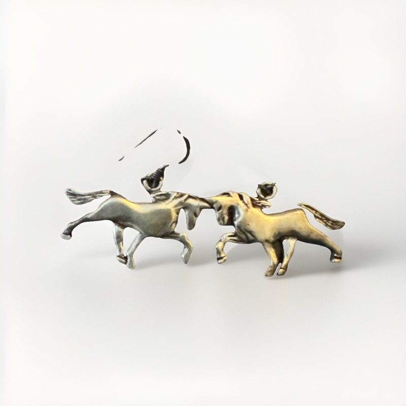 Native American Horse Earring Set  Sterling Silver