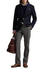 $168 Polo Ralph Lauren Men?s Weekday Solid Flat Front Stretch DressPants 36Wx34L