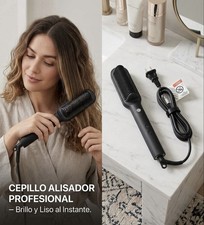 PINK Hair Straightener Comb Adjustable Heat Settings Electric Black Used