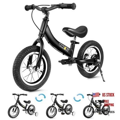Balance Bike 2 in 1,The Dual Use of a Kids Balance Bike and 16inch black