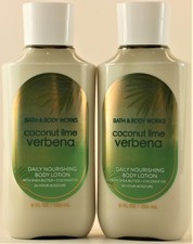 QTY 2 - Bath  Body Works COCONUT LIME VERBENA Body Lotion Moisturizer Cream 8Oz