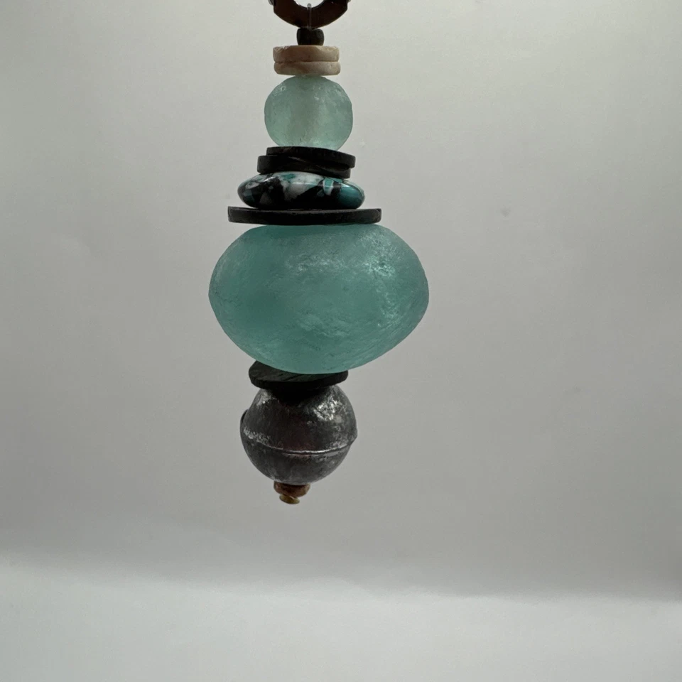 Juego de 4 Pesas Cortina o Mantel Piedras Clip Azul Tono Plata Foto 3 de 4