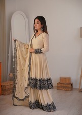 INDIAN SALWAR KAMEEZ PAKISTANI WEDDING PARTY DRESS WEAR BOLLYWOOD SUIT SHARARA