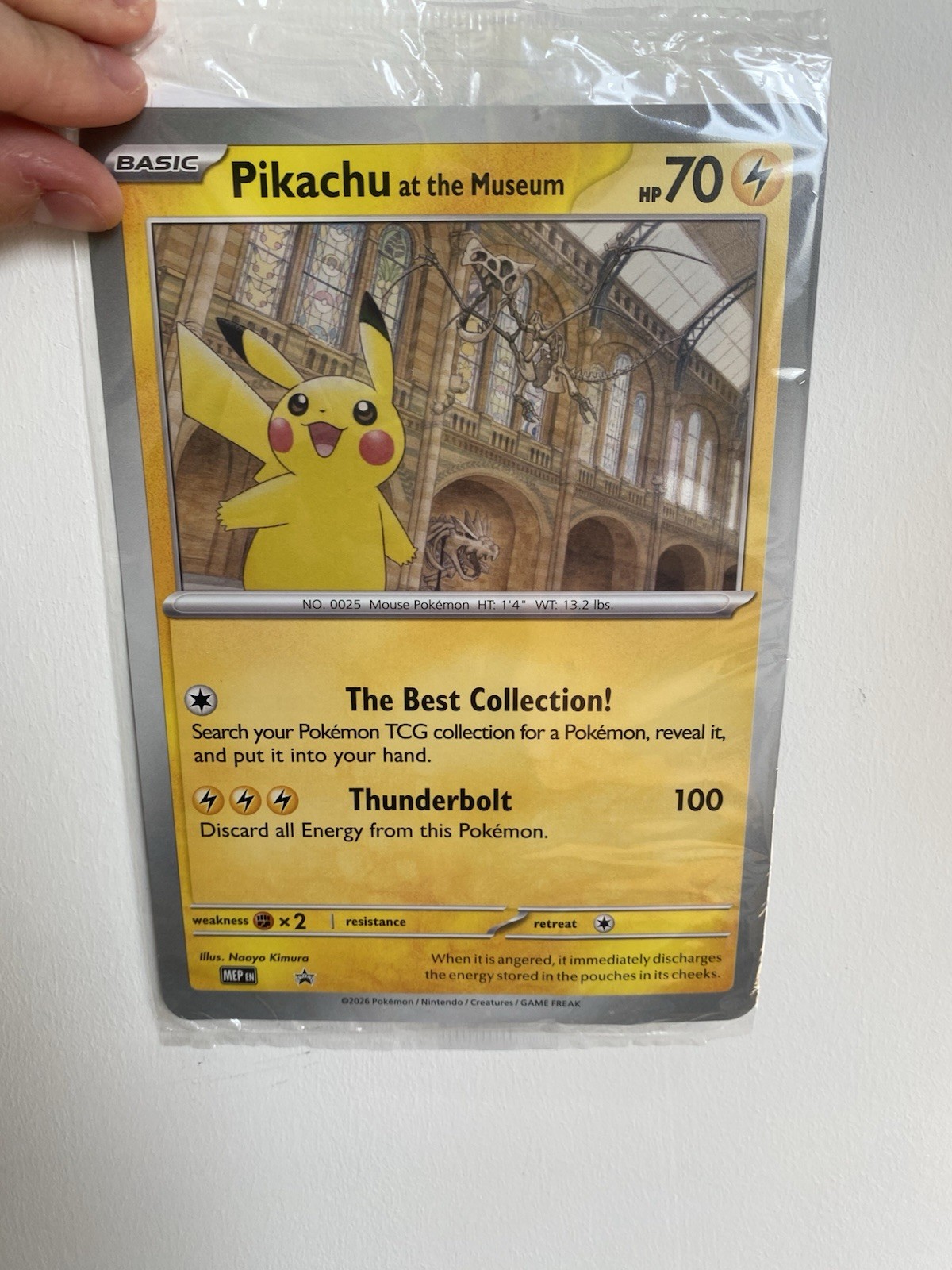 Pikachu At The Museum - MEG Oversized Promo Card Pokemon TCG Sealed