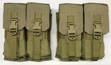 MOLLE Khaki Double 2x2 5.56 .223 Magazine Pouch USGI Eagle Ind 2 Each