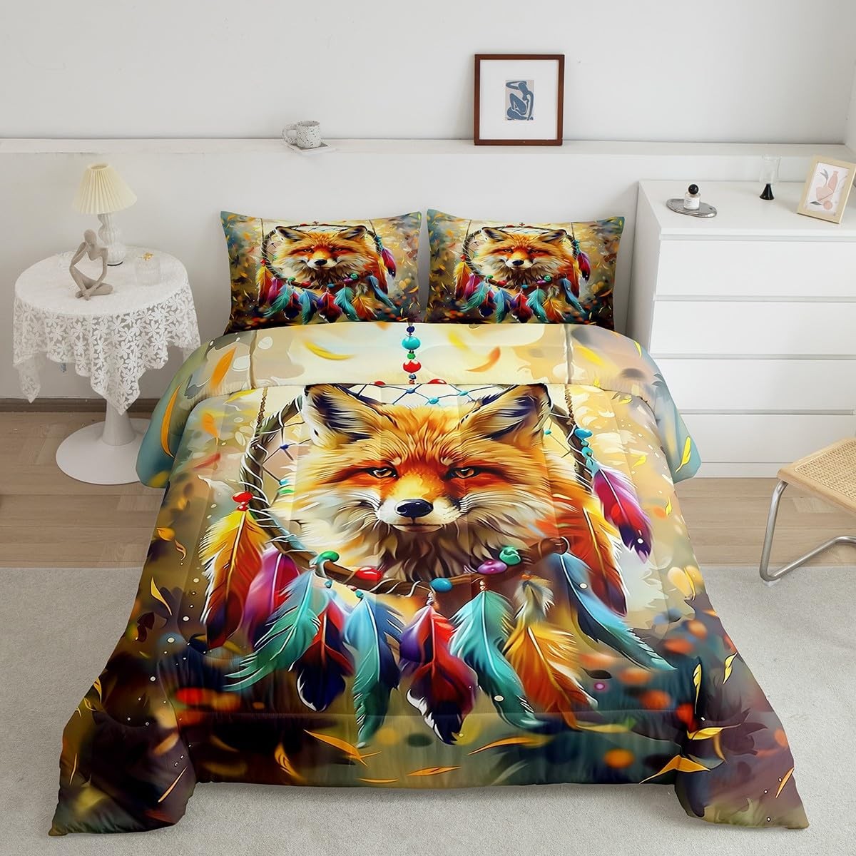 Full Size,watercolor Dream Catcher Bedding Set...