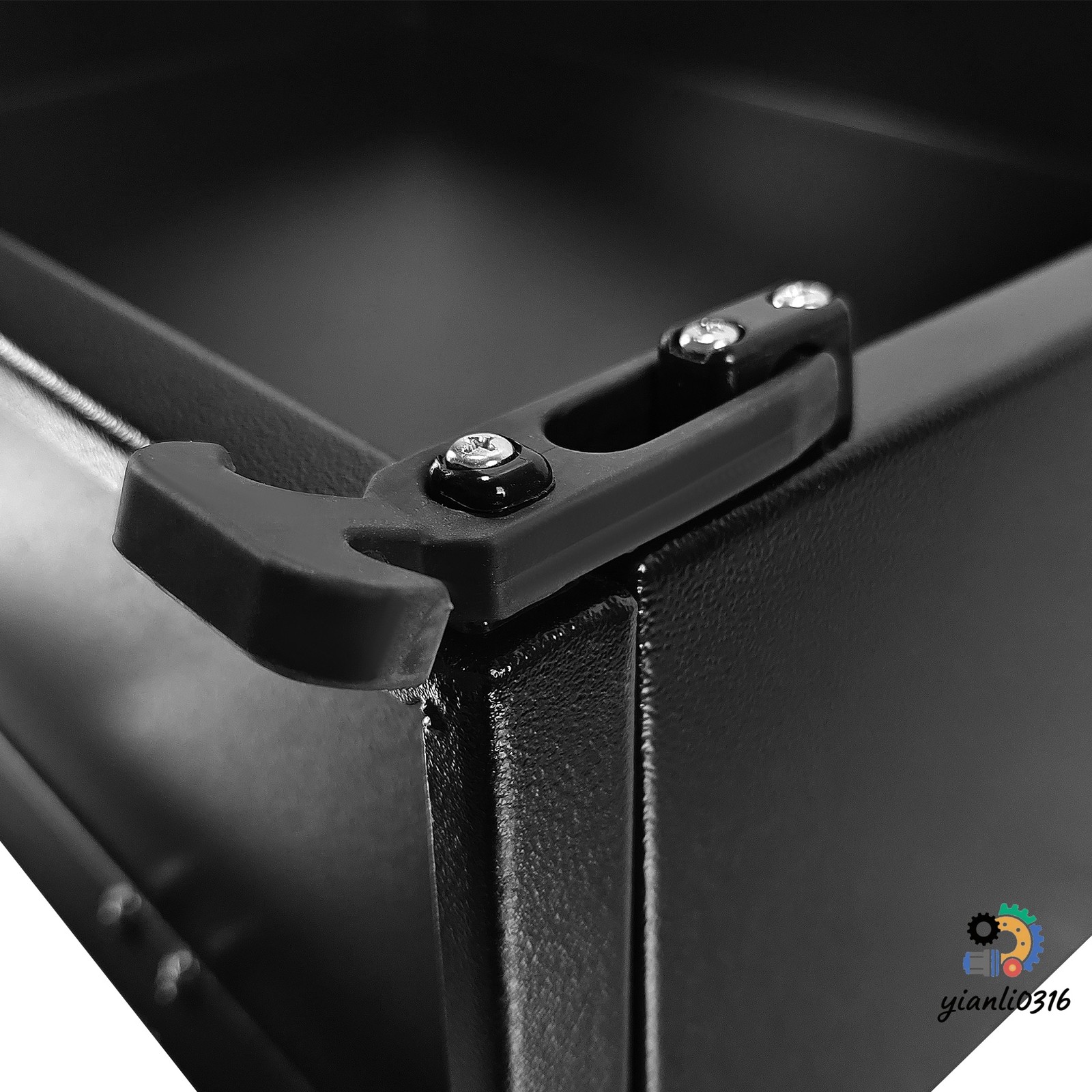 1pc Steel Utility Bed Black Cargo Box For Golf Carts (CARGO BOX ONLY, NO MOUNT)