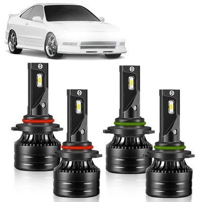 4pc LED Headlight Bulbs Kit White For Acura Integra 1994-2001 High Low Beam Lamp