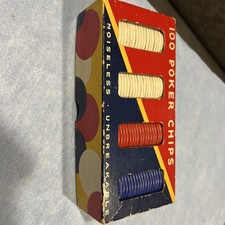 Vintage Dennison Poker Chips Embossed No.42
