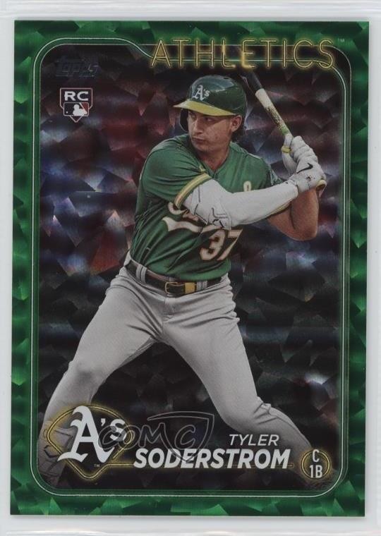 2024 Topps Series 1 Green Crackle Foil 133/499 Tyler Soderstrom #244 1f1v