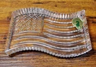 Vintage Waterford Crystal American Flag Paperweight Ireland Seahorse Sticker