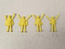 Vintage Gatchaman 1.5'' RUBBER PVC FIGURE LOT (4-Yellow) G-Force BOTP Loose