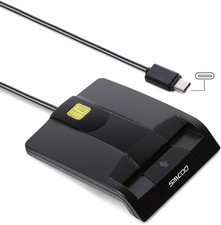 SAICOO Type C Smart Card Reader DOD Military USB-C Common Access CAC Card Reader