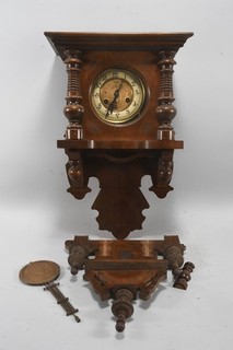 Q57M87 Wilhelminian period wall clock with pendulum
