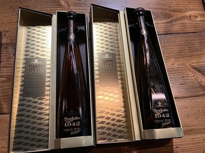 Lot Of 2 Don Julio 1942 Tequila Bottles EMPTY 750ml With Box - 2 bottles 2 boxes