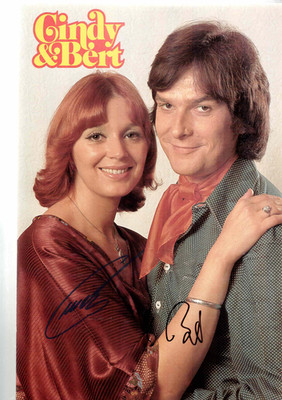 Cindy & BERT - Autogrammkarte, extra gross 20x30cm, Original Signiert. Rarre AK;