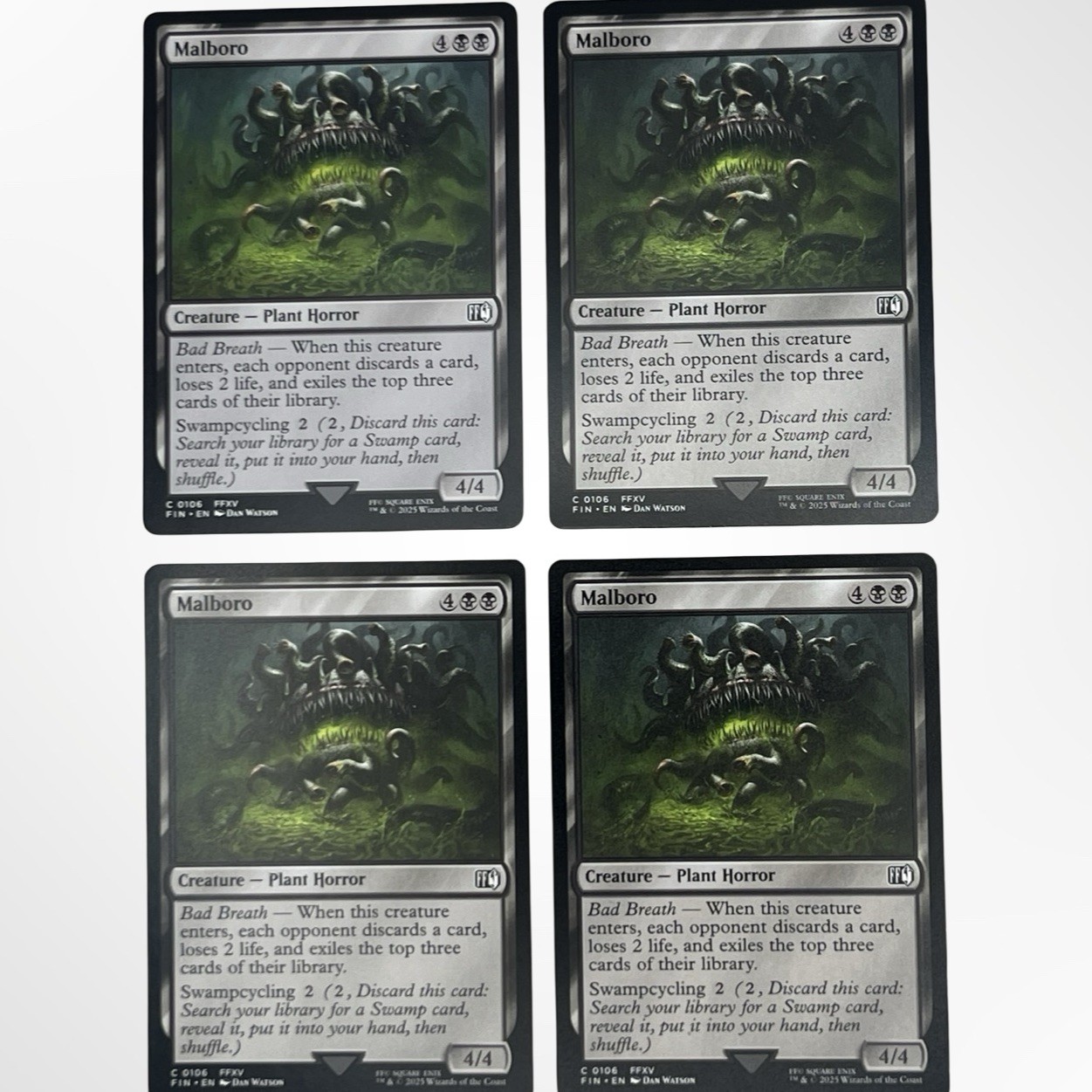 MTG x4 MALBORO Final Fantasy - Creature Plant Horror C #0106 FFXV Magic