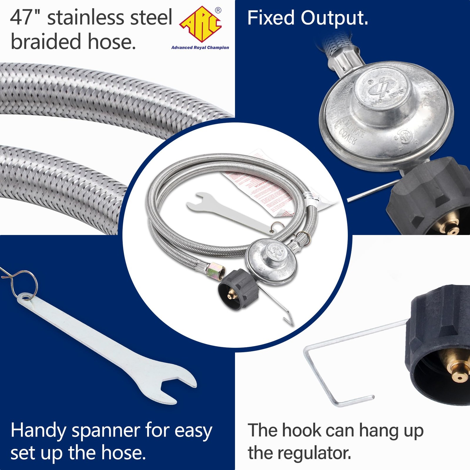 ARC 13" Propane Burner Stove, Cast Iron Portable, Sturdy Stand, Outdoor Cooking