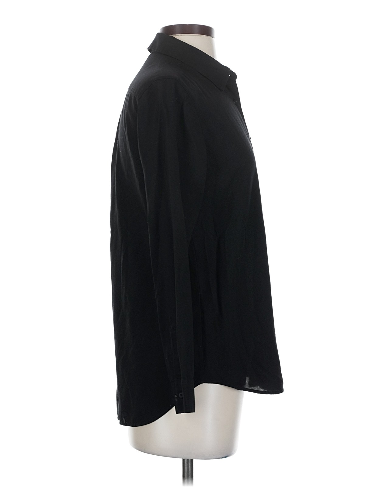 Uniqlo Women Black Long Sleeve Blouse XS thumbnail 3