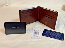 Bosca Leather Vinta Italia 8 Pocket Deluxe Executive Wallet 8098-758 185 NWT