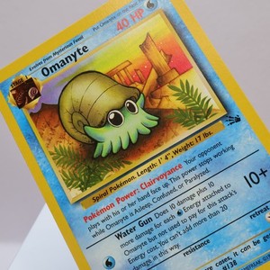 Pokemon TCG - Omanyte 52/62 Fossil Common WOTC 1999 - NM