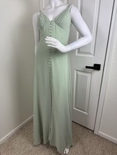 AZAZIE BECCA Agave Sheath V-Neck Chiffon Dress Size 10