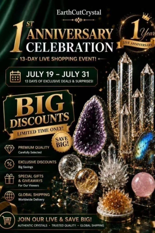 ECC Factory Direct Live🏭Free Shipping✈️Natural Crystal·Rough·Cut