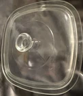 Vintage CorningWare Pyrex Glass Square Lid Clear Replacement P-7-C 7.5 Inch