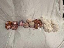 Various Yarn Lot - Wool, Angora, Nylon, Cotton, etc - 11 Skeins Total