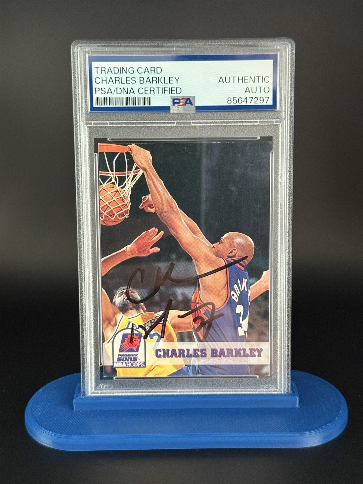 Charles Barkley Signed 1992-93 NBA Hoops Card #169  (PSA)