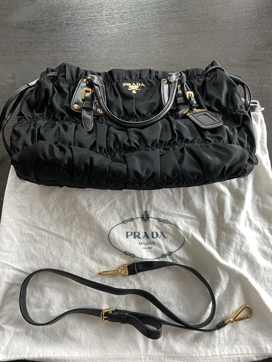 Prada Tessuto Nylon Gaufre Shopping Satchel | eBay