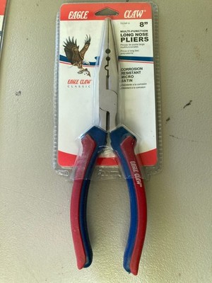 Eagle claw Long Nose Multi Function Pliers 8'' Micro Satin