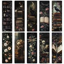 Dark Romance Bookmarks Gifts - 20 Pcs Gothic Flower Bookmark Retro Aesthetic ...