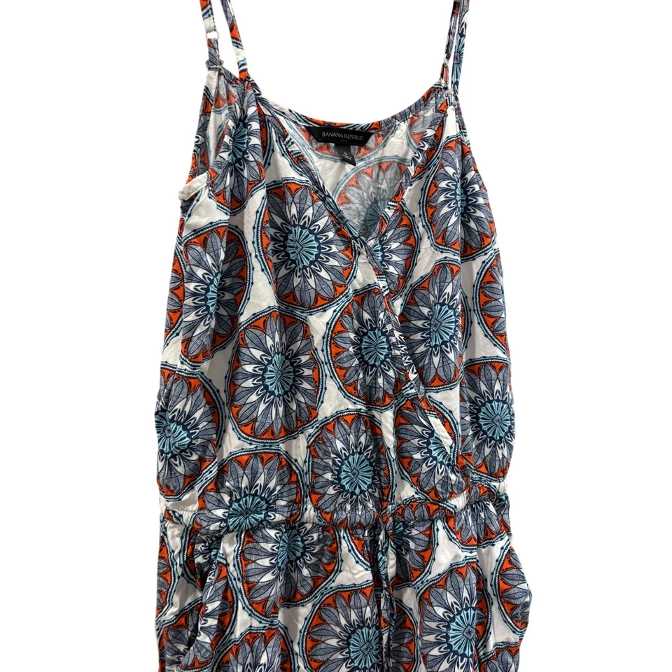 Mameluco Banana Republic estampado floral sin mangas cordón cintura talla S Foto 2 de 4