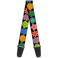 Guitar Strap - Flowers Black/Multi Color (Us Import) ACC NEU