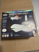 Bell + Howell 15.75 in Socket Ceiling Fan with LED Light - White (8563)