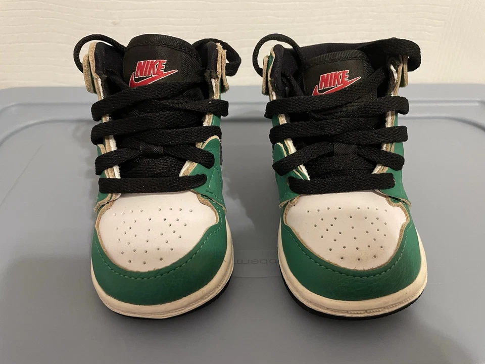 Nike Air Jordan 1 Retro Alto Verde Suerte Bebé Niño Zapatos Talla 3C CU0450-300 Foto 3 de 4