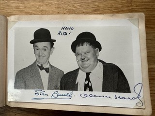 Autograph Book Signed 1950s Music Hall Stars Laurel& Hardy Morecambe & Wise etc