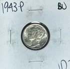 1943 MERCURY SILVER DIME ~ BU ~ NICE COIN