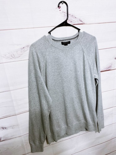 Suéter Banana Republic de algodón orgánico para hombre talla M gris manga larga - Imagen 2 de 6