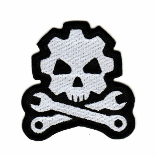 Parche mecánico - Coche camión ejército motociclista motocicleta - Llave engranaje rueda calavera - Imagen 4 de 4