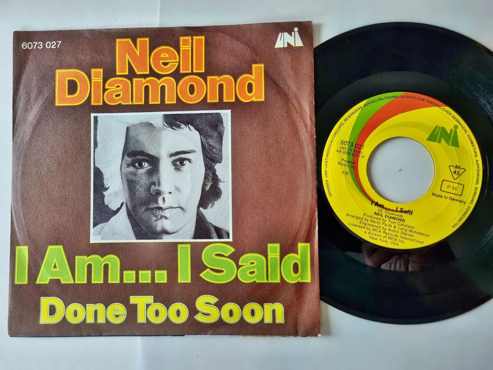 Neil Diamond - I am… I said 7'' Vinyl Germany