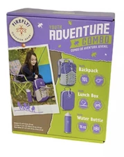 Firefly Youth Girls Adventure Combo Gear Backpack Water Bottle Lunch Box Purple